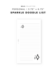 PR230 - Sparkle Doodle List - Printable Insert