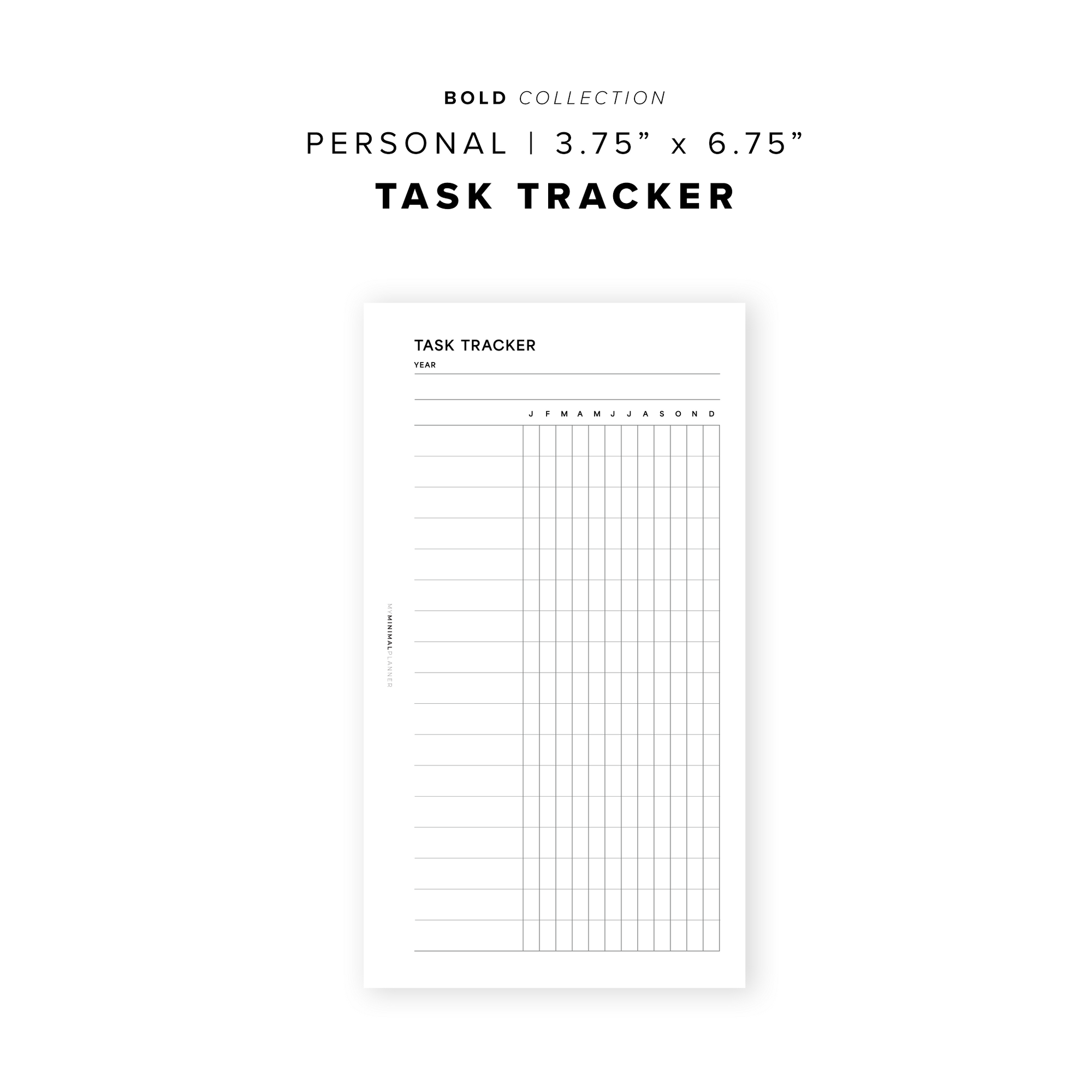 PR287 - Task Tracker - Printable Insert