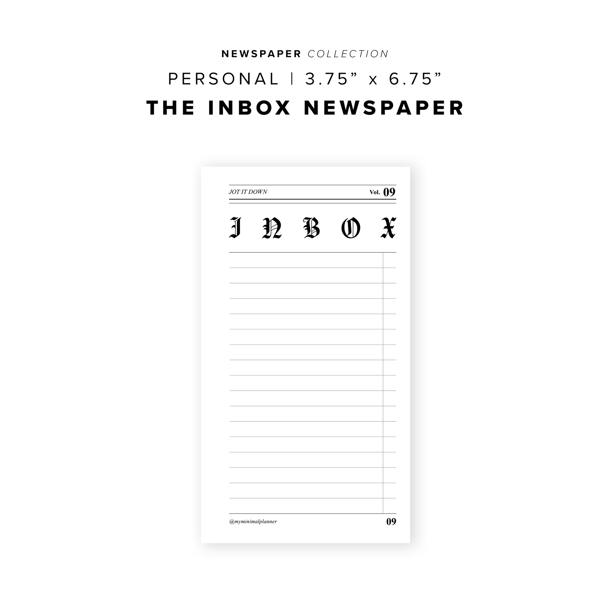 PR366 - The Inbox Newsaper - Printable Insert