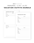 PR262 - Vacation Outfits Bundle - Printable Insert