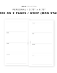 PR322 - Week on 2 Pages V3 (WO2P) - Printable Insert