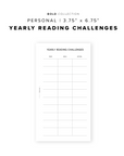 PR310 - Yearly Reading Challenges - Printable Insert