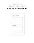 PR285 - Add to Planner V2 - Printable Insert