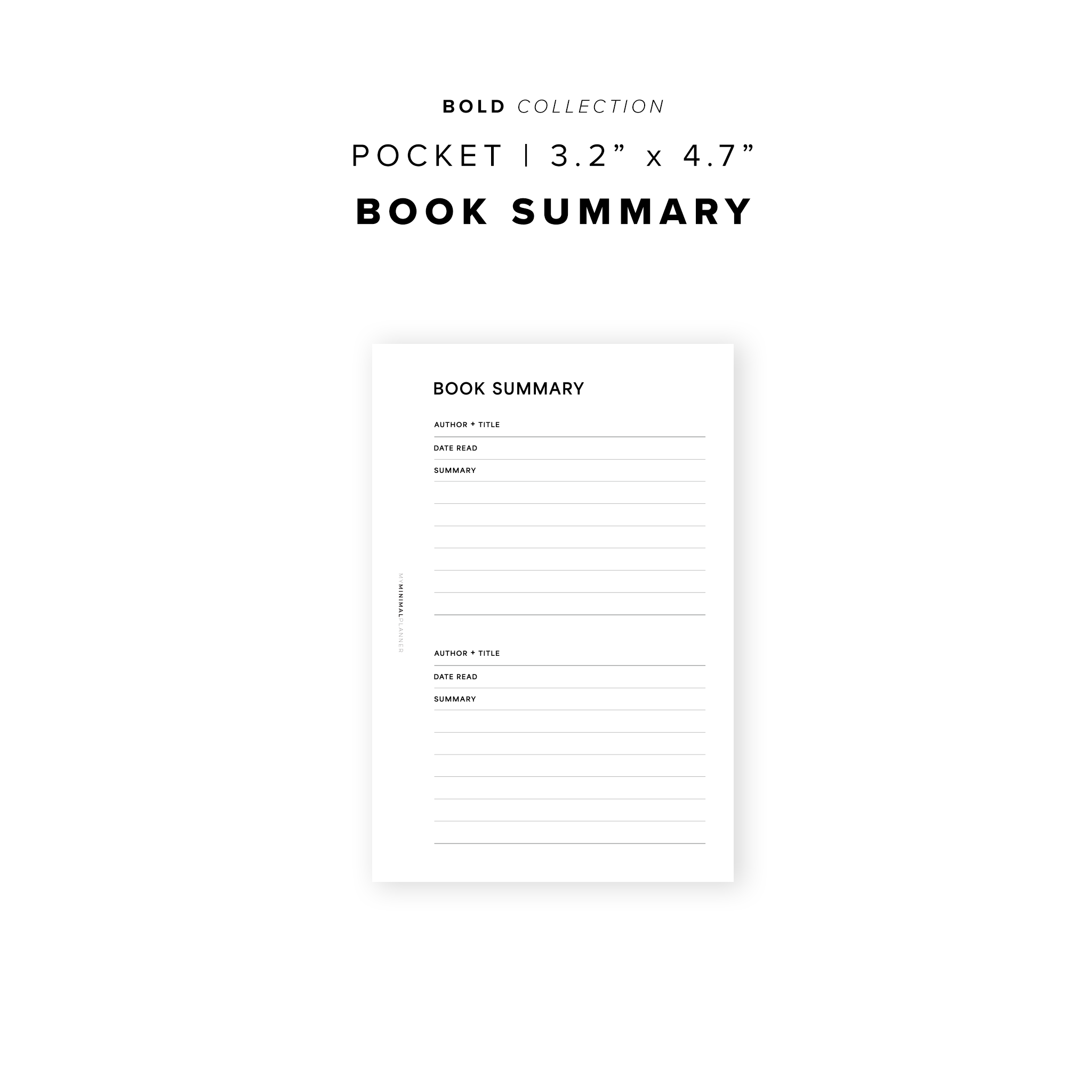 PR302 - Book Summary - Printable Insert