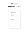 PR279 - Bookish Faves - Printable Insert