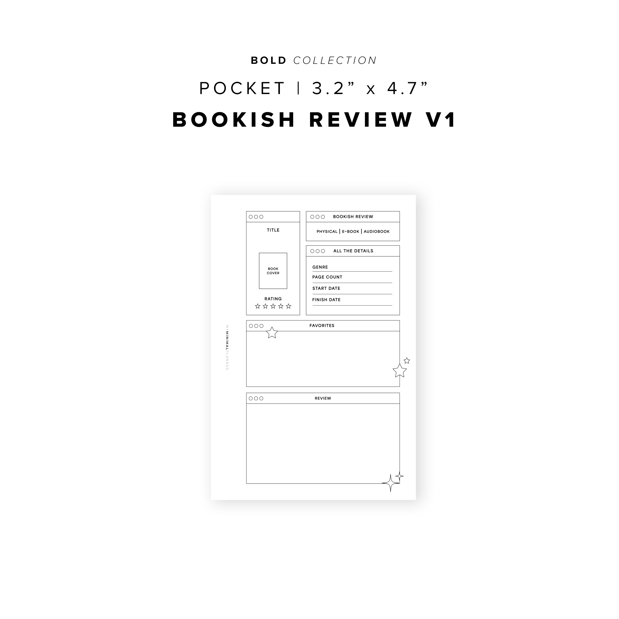 PR303 - Bookish Review V1 - Printable Insert