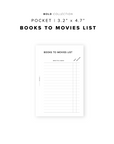 PR281 - Books to Movies - Printable Insert