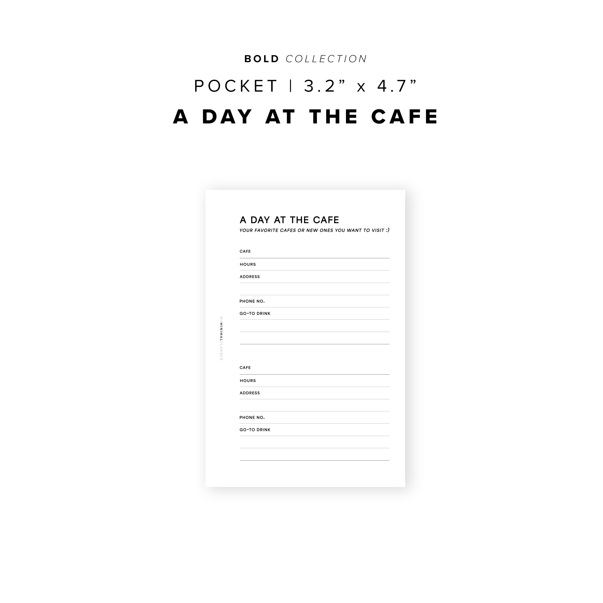 PR289 - Day at the Cafe - Printable Insert