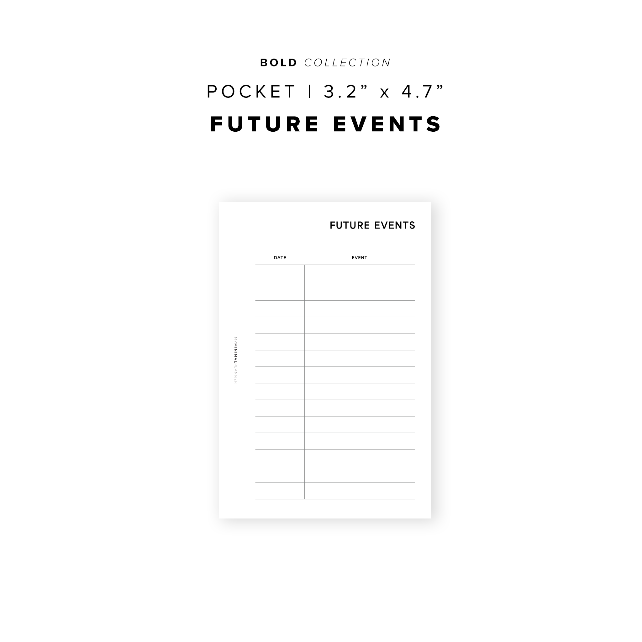 PR296 - Future Events - Printable Insert