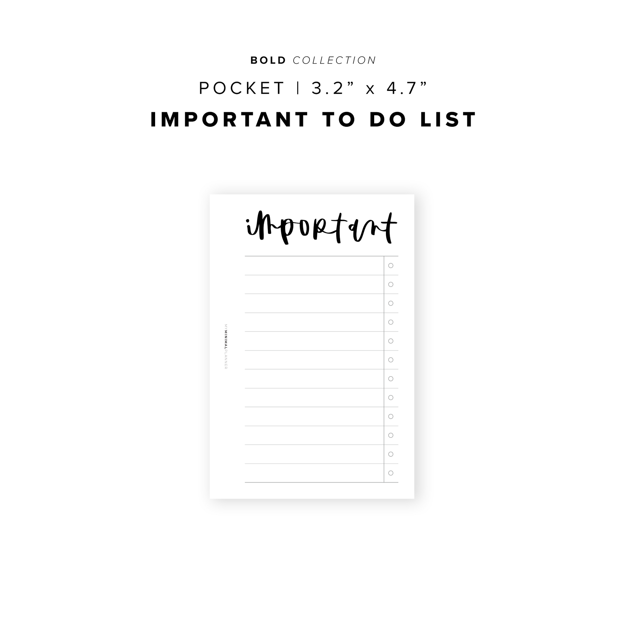 PR353 - Important To Do - Printable Insert