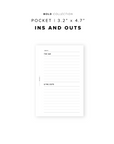 PR250 - Ins and Outs - Printable Insert