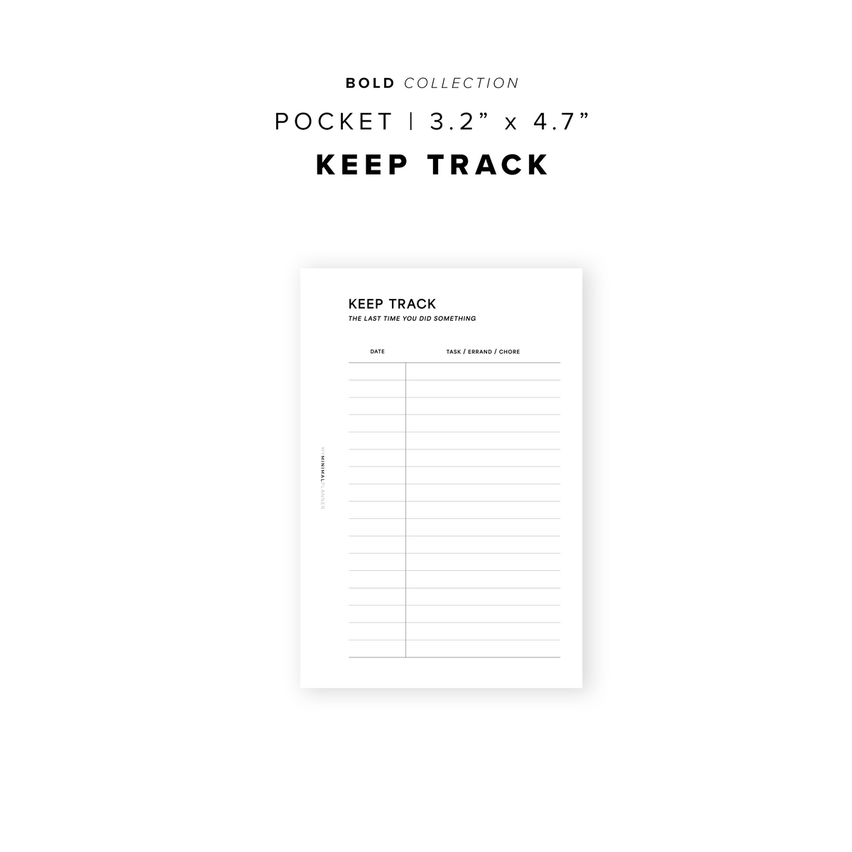 Keeping Track List.pdf PR247 - Keep Track - Printable Insert – My Minimal Planner