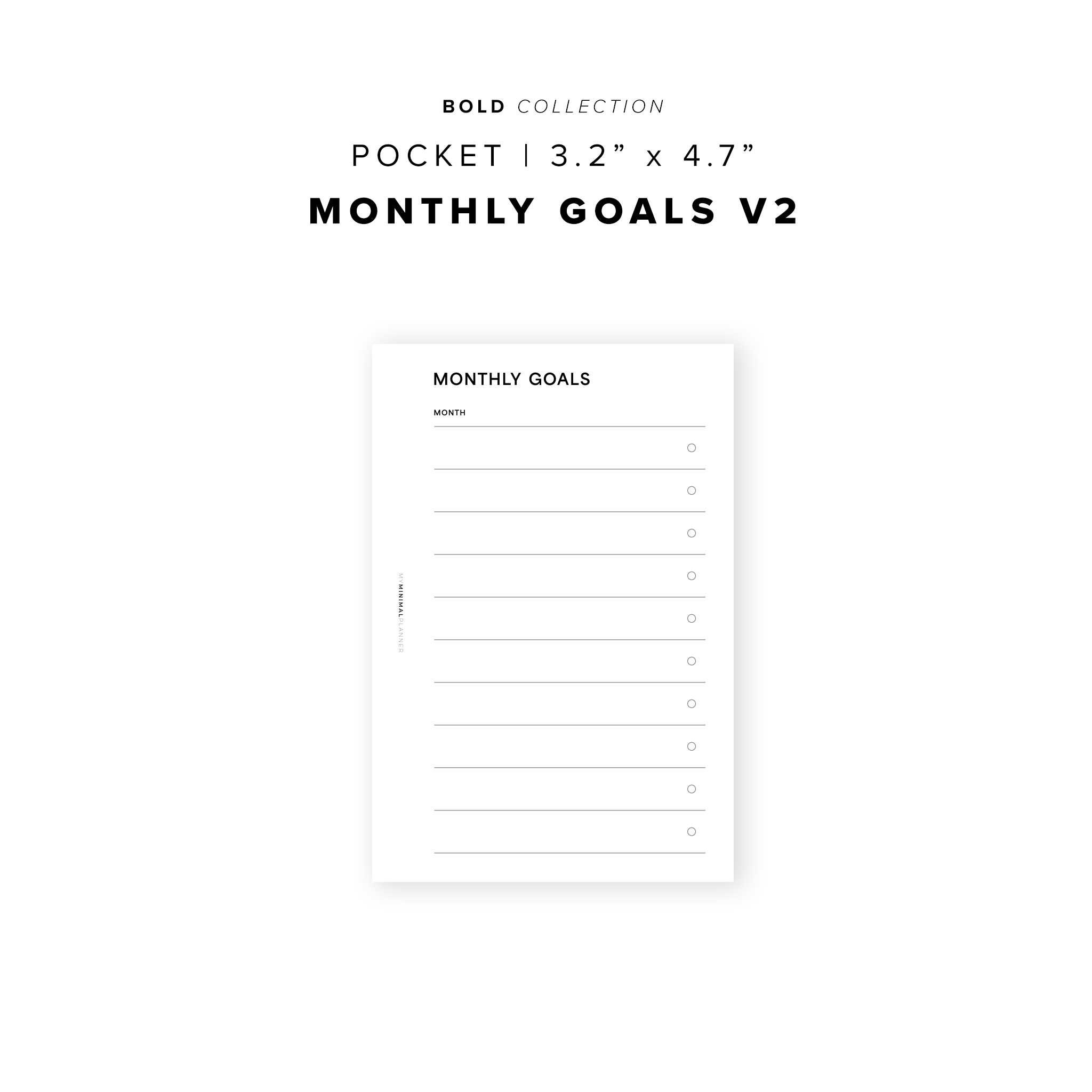 PR324 - Monthly Goals V2 - Printable Insert