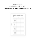 PR314 - Monthly Reading Goals V2 - Printable Insert