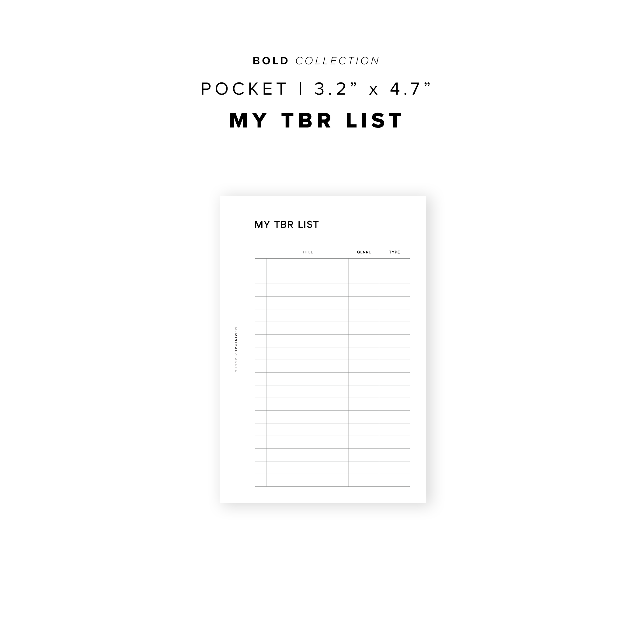 PR253 - My TBR List - Printable Insert
