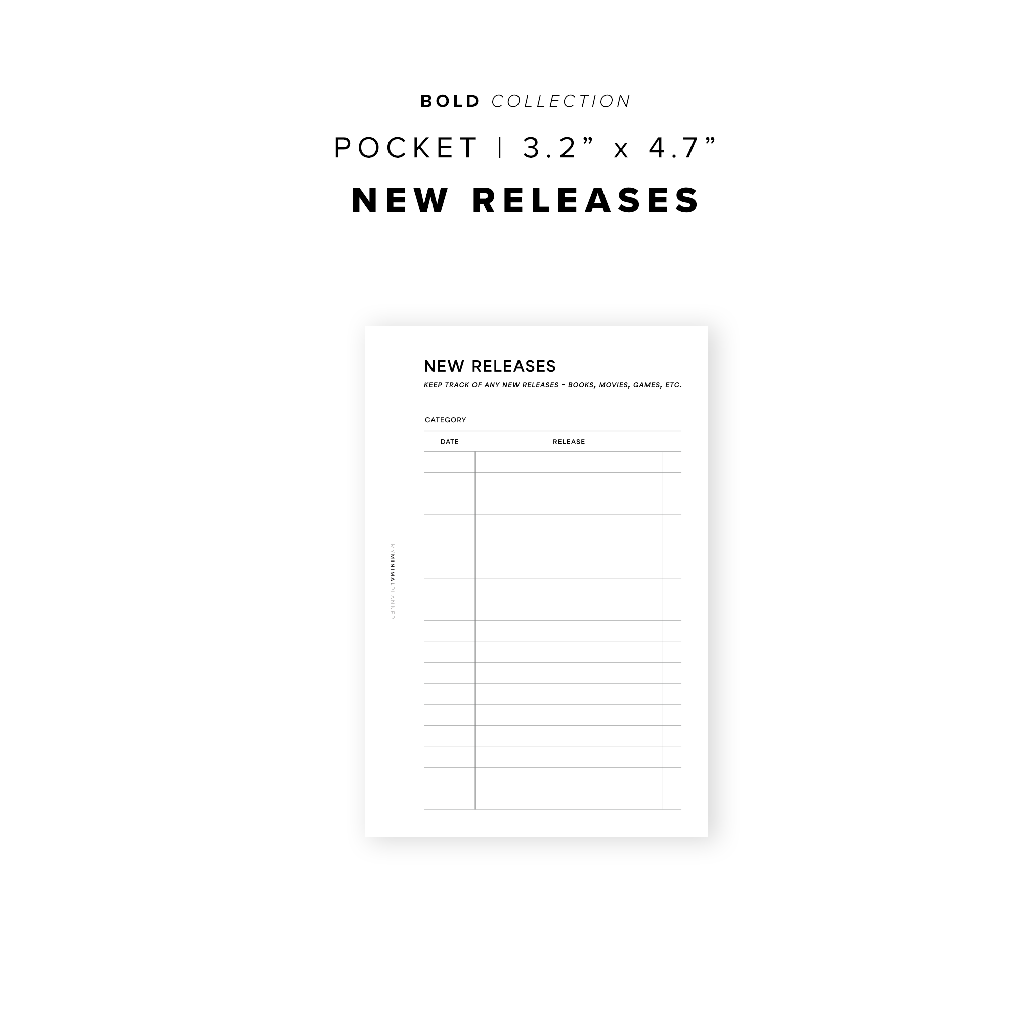 PR237 - New Releases - Printable Insert