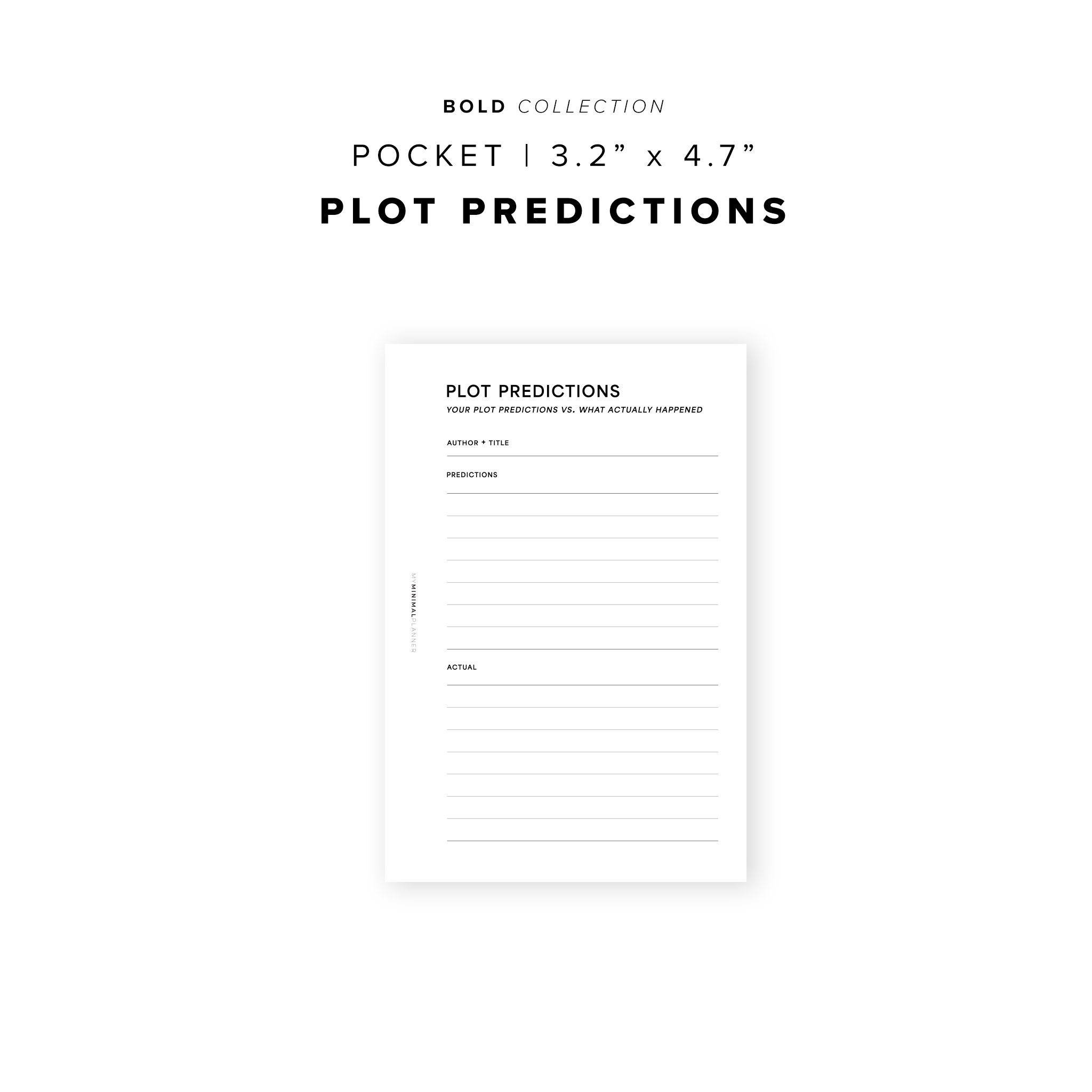 PR277 - Plot Predictions - Printable Insert