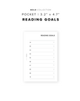 PR293 - Reading Goals - Printable Insert