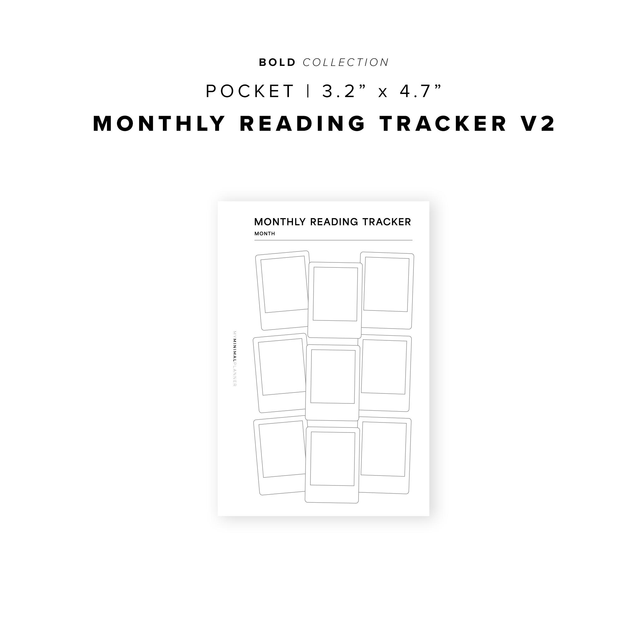 PR300 - Monthly Reading Tracker V2 - Printable Insert