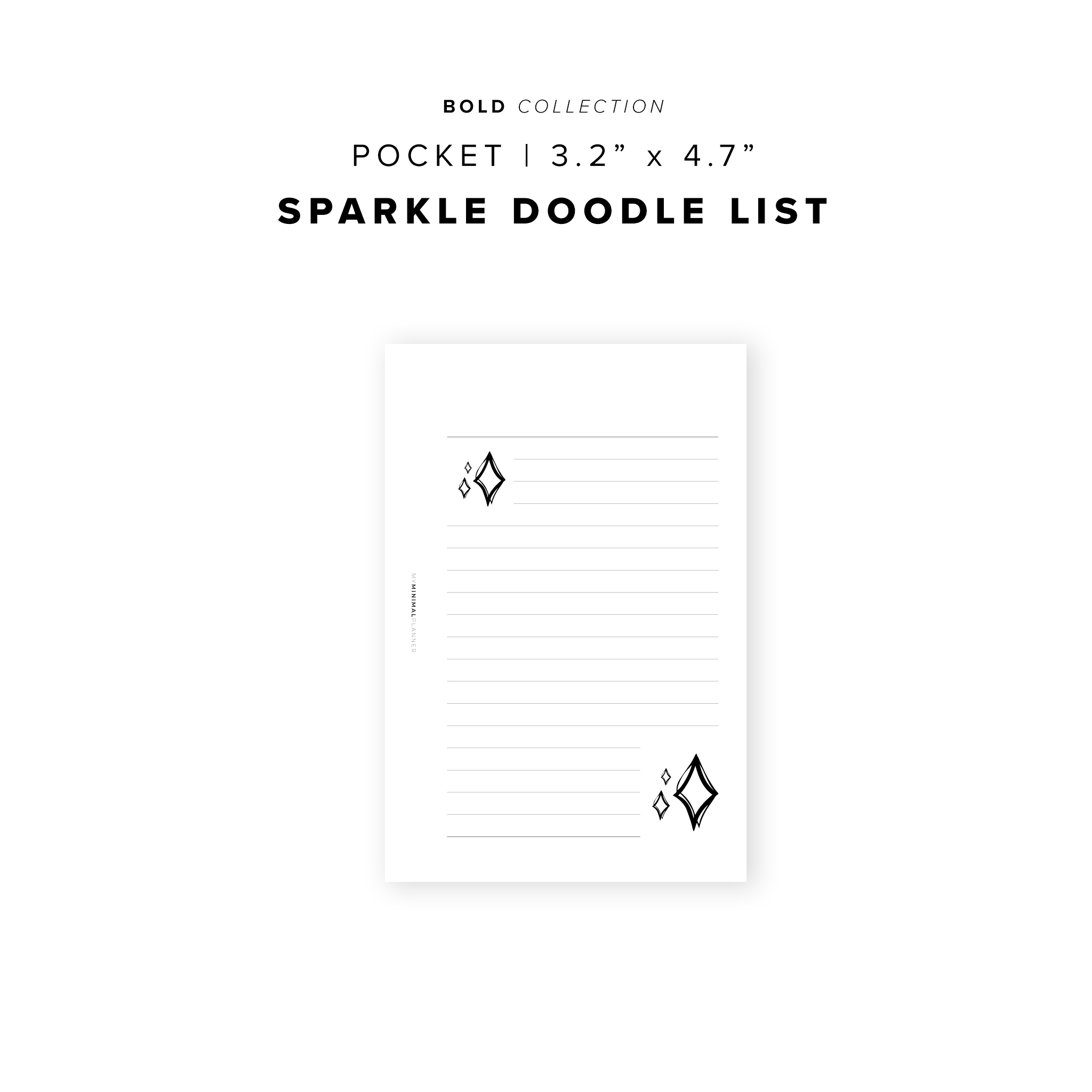 PR230 - Sparkle Doodle List - Printable Insert