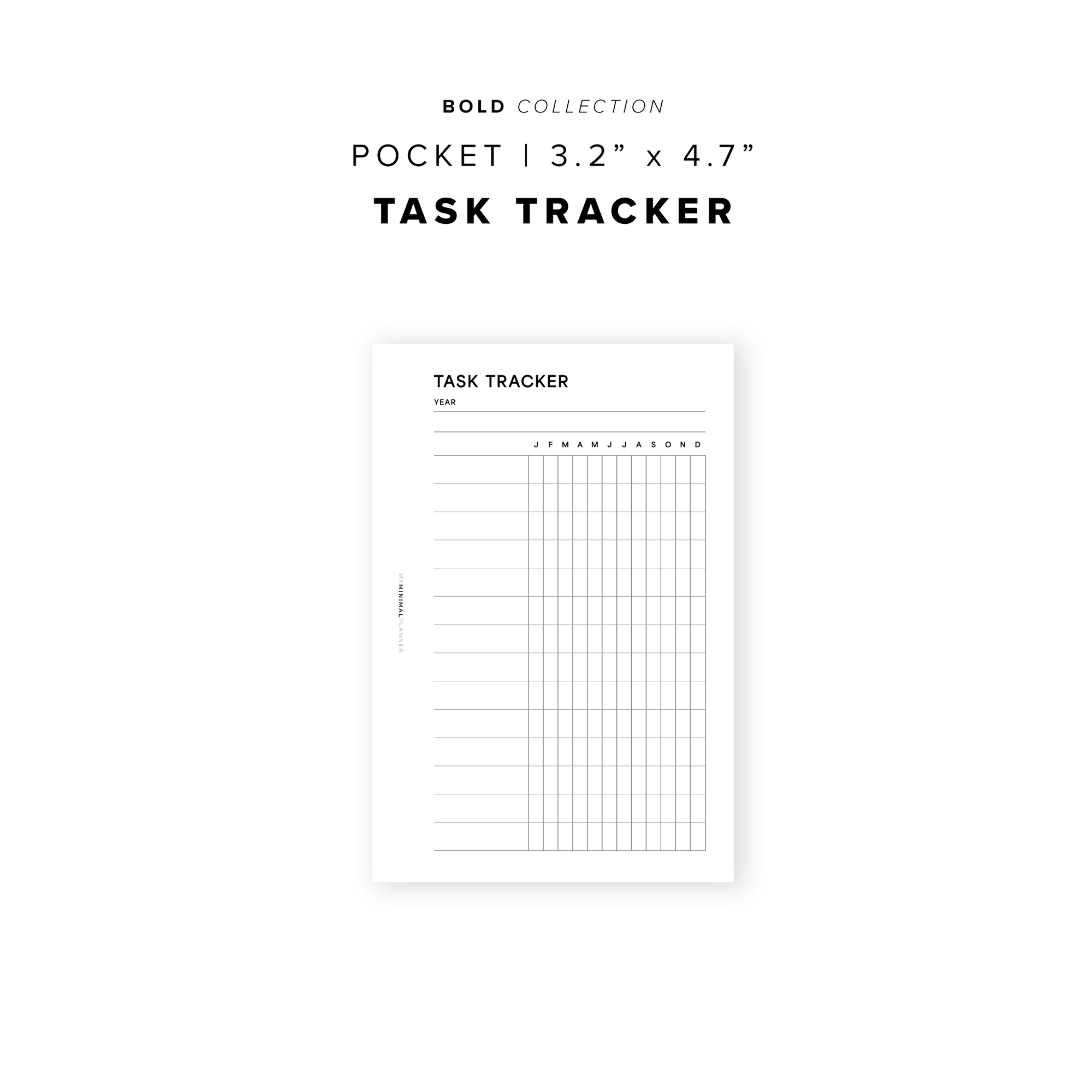 PR287 - Task Tracker - Printable Insert