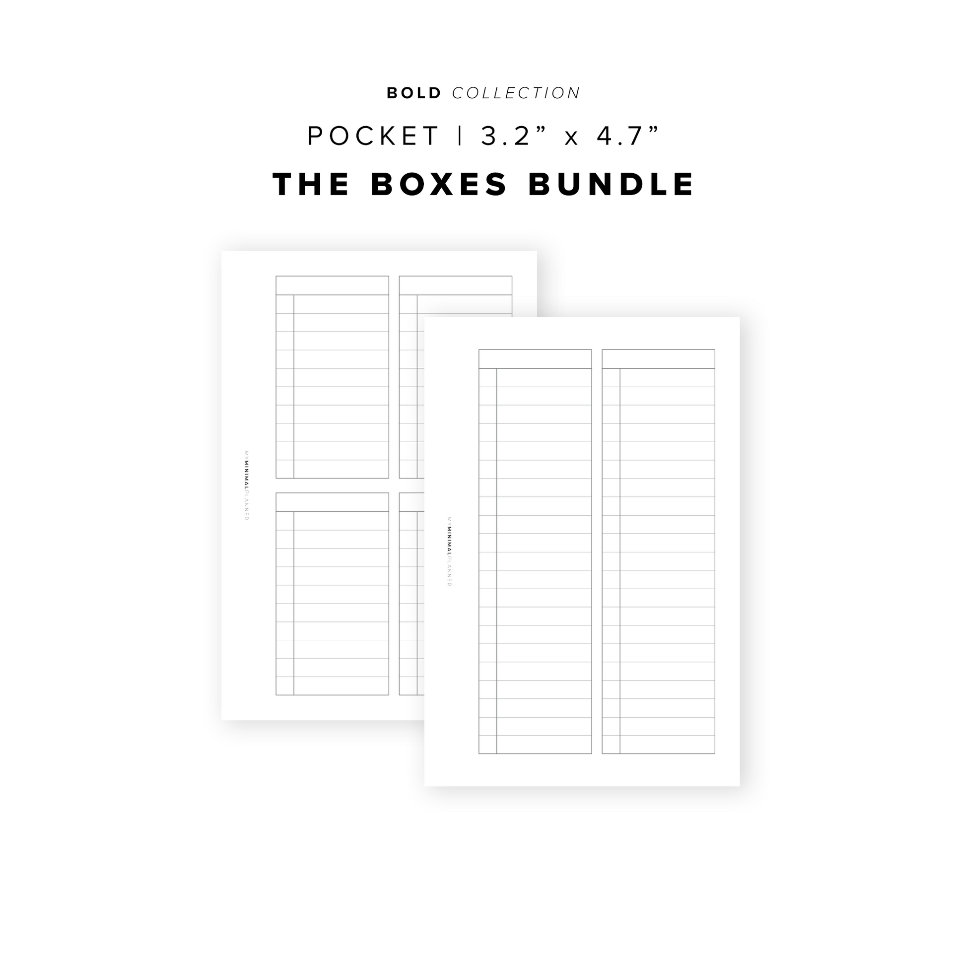 PR259 - The Boxes Duo - Printable Insert – My Minimal Planner