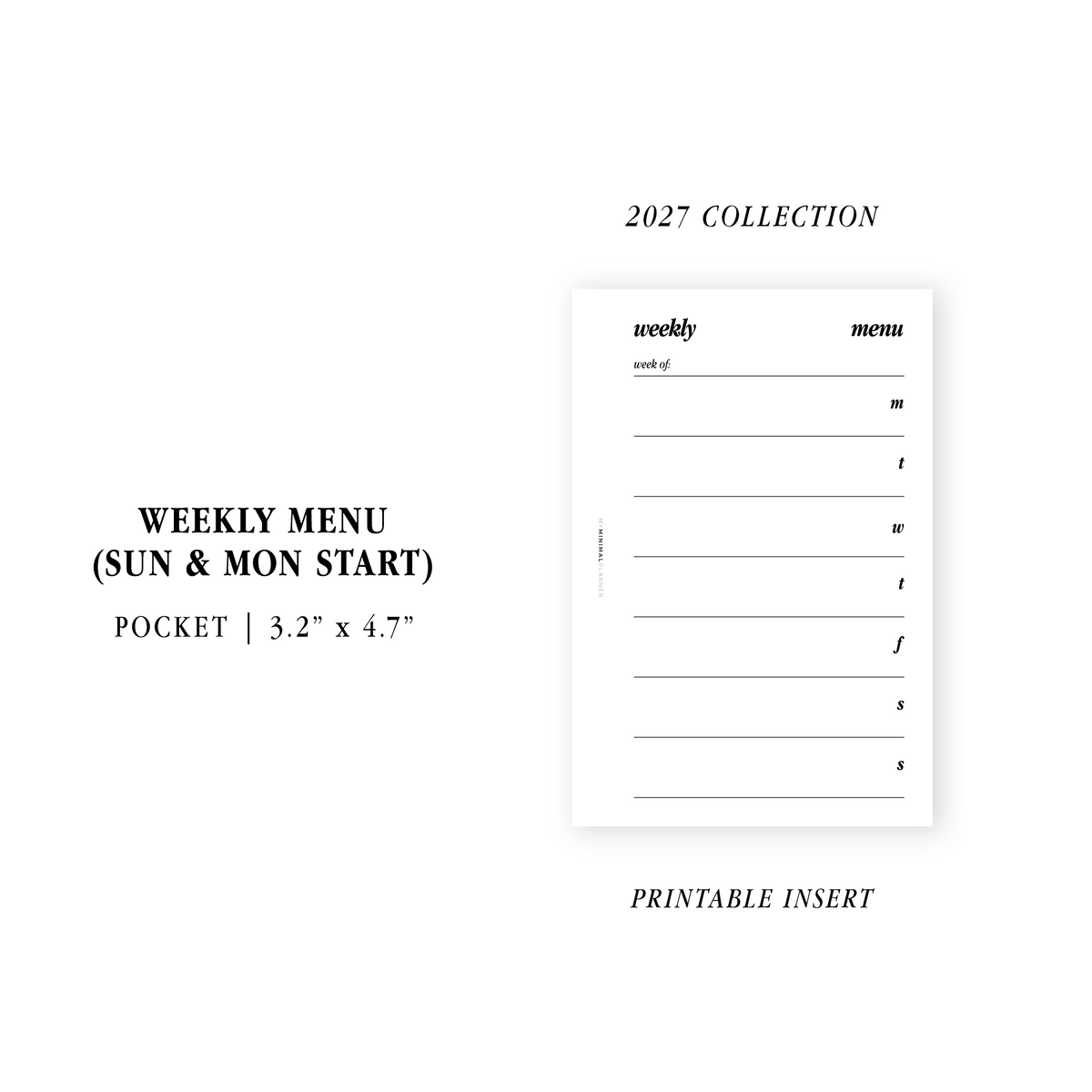 PR368 - The Menu - Printable Insert
