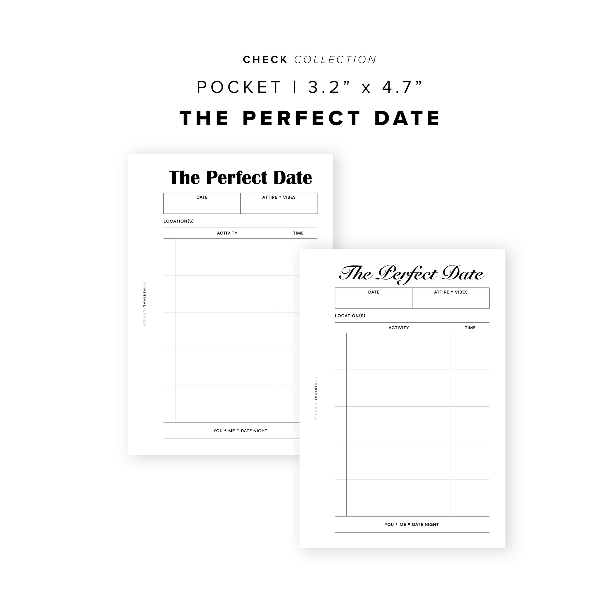 PR347 - The Perfect Date - Printable Insert