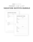 PR262 - Vacation Outfits Bundle - Printable Insert