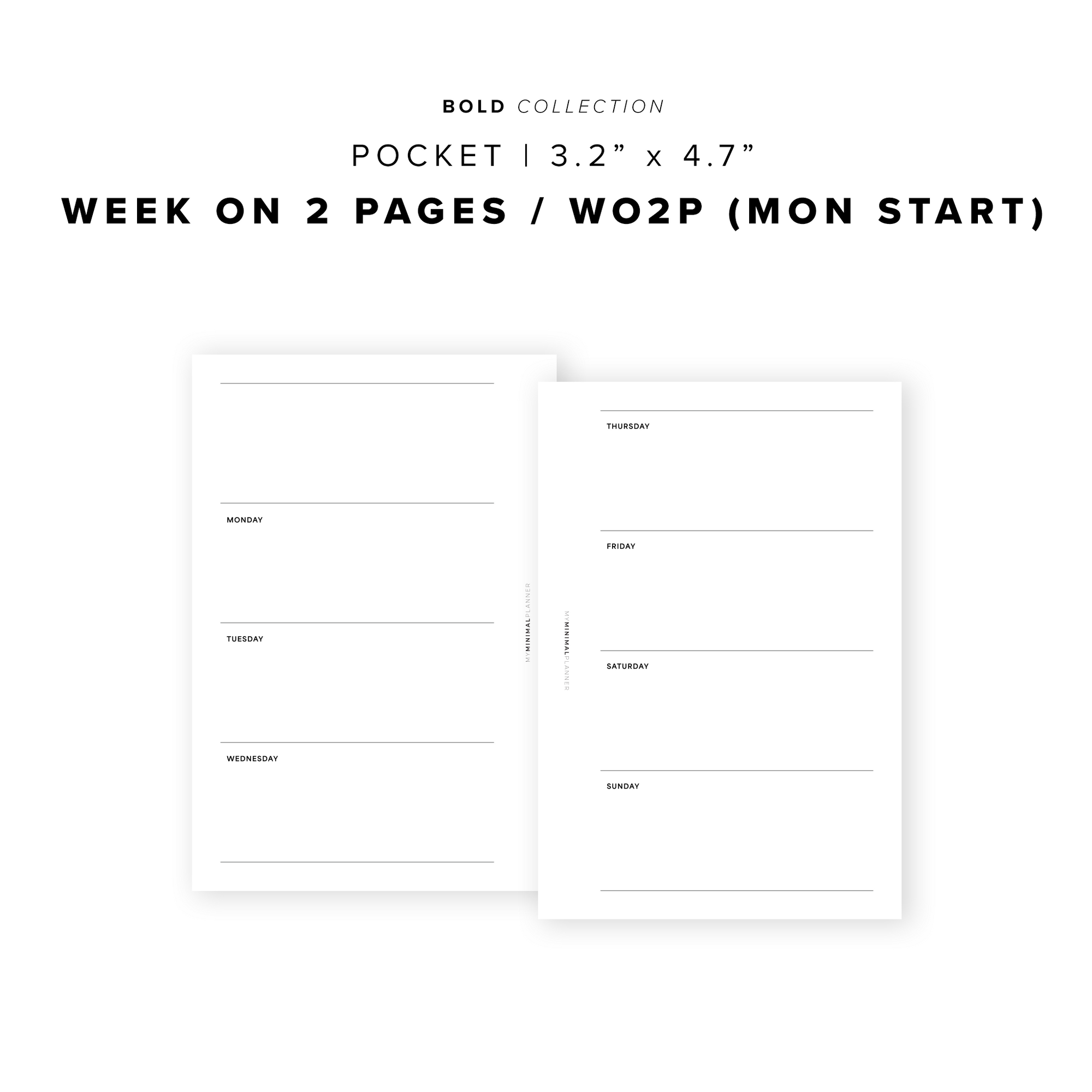 PR322 - Week on 2 Pages V3 (WO2P) - Printable Insert