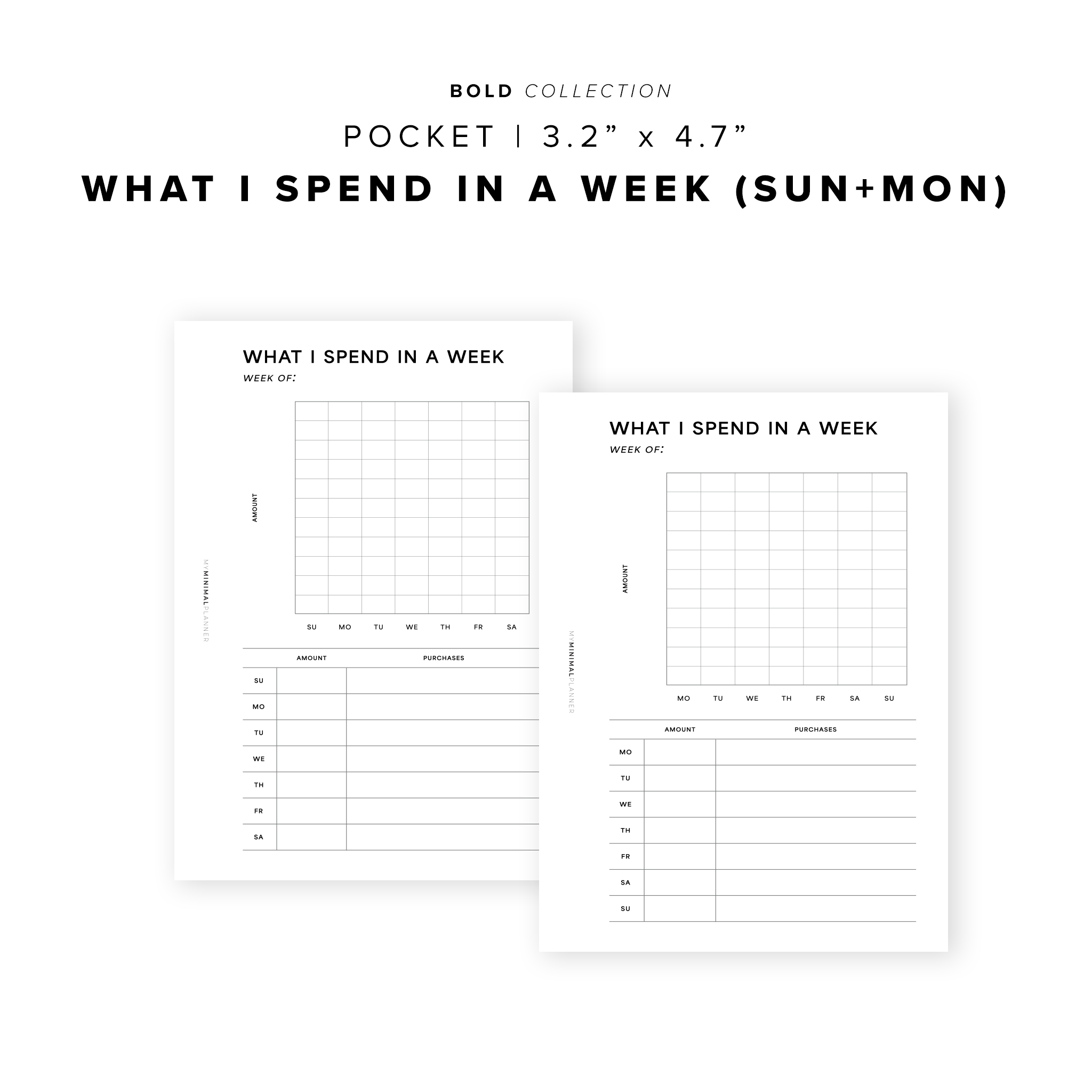 PR223 - What I Spend in a Week - Printable Insert