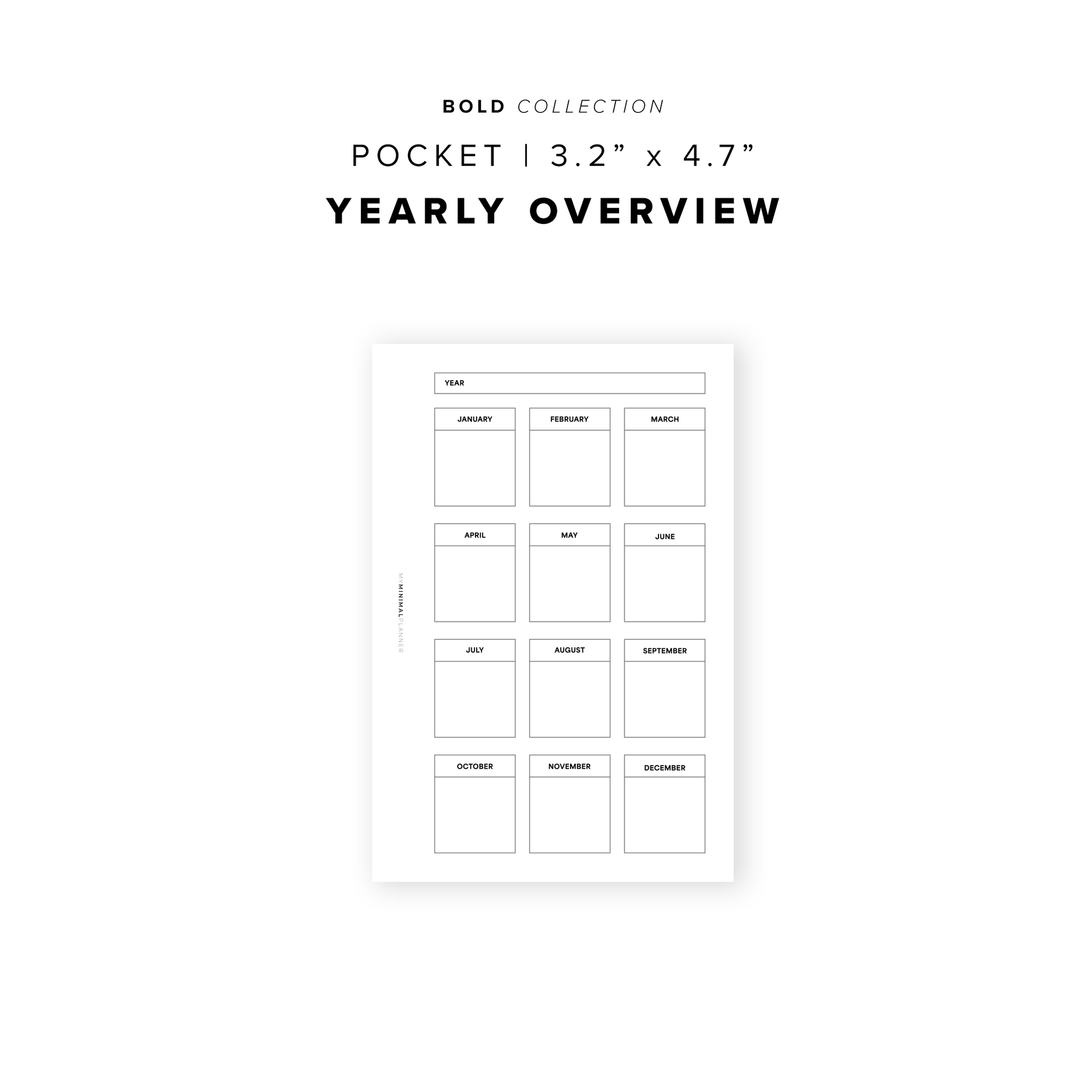 PR328 - Yearly Overview - Printable Insert