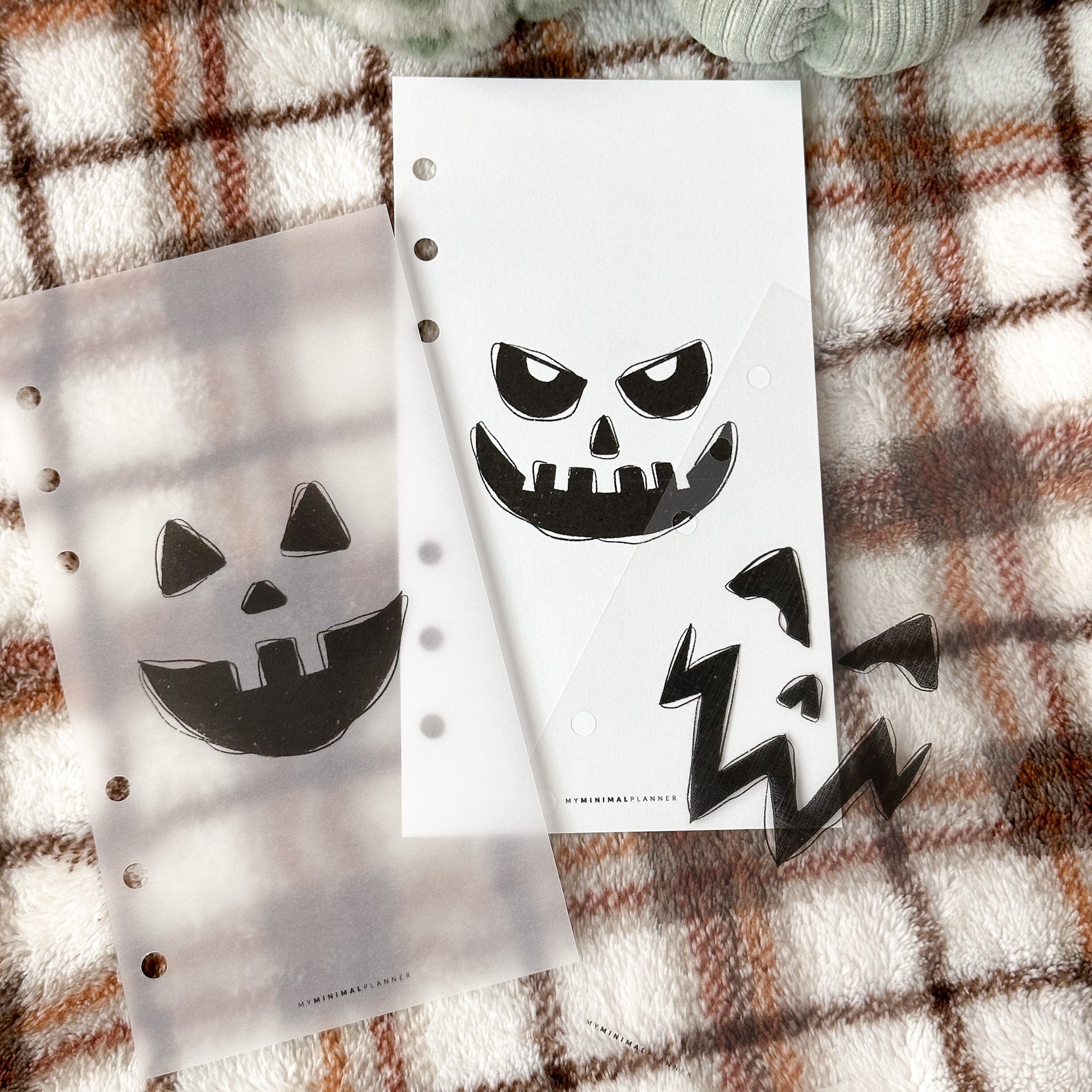 PRD171 - Pumpkin Faces Bundle - Printable Dashboard – My Minimal Planner