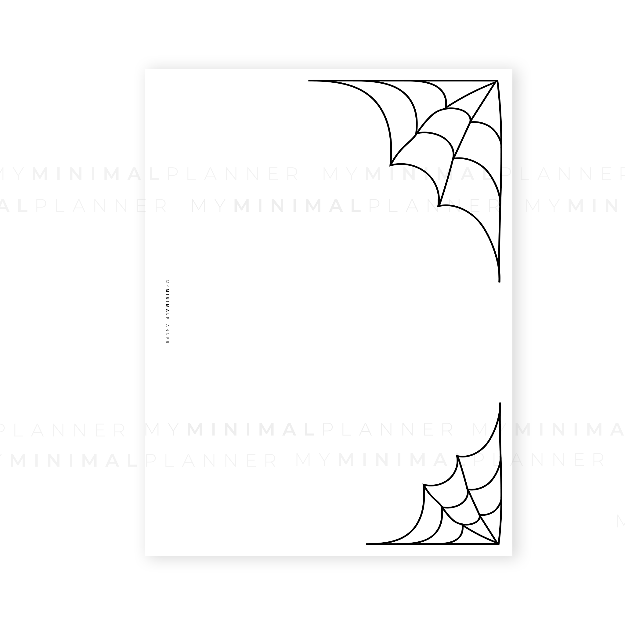 PRD167 - Spider Web Border - Printable Dashboard