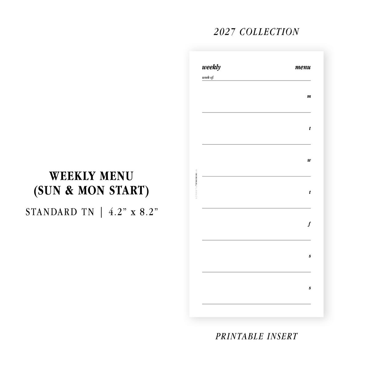 PR368 - The Menu - Printable Insert