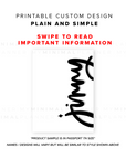 Custom Calligraphy: Plain and Simple - Printable Dashboard