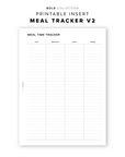 PR352 - Meal Time Tracker V2 - Printable Insert
