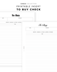 PR350 - To Buy Check - Printable Insert