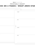 PR322 - Week on 2 Pages V3 (WO2P) - Printable Insert