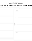 PR322 - Week on 2 Pages V3 (WO2P) - Printable Insert