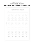 PR364 - Yearly Reading Tracker - Printable Insert