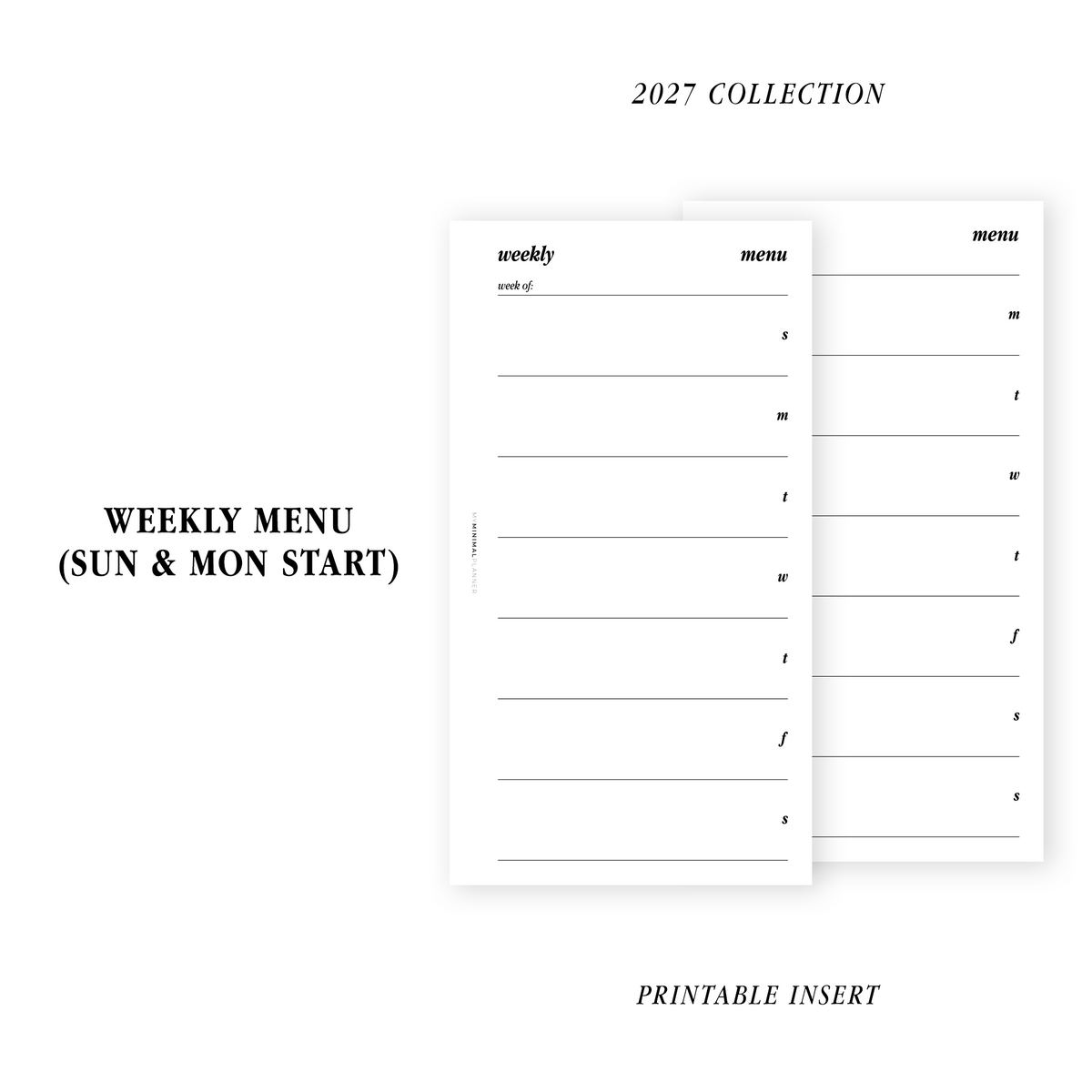 PR368 - The Menu - Printable Insert