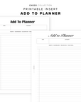 PR356 - Add to Planner Check - Printable Insert