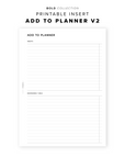 PR285 - Add to Planner V2 - Printable Insert