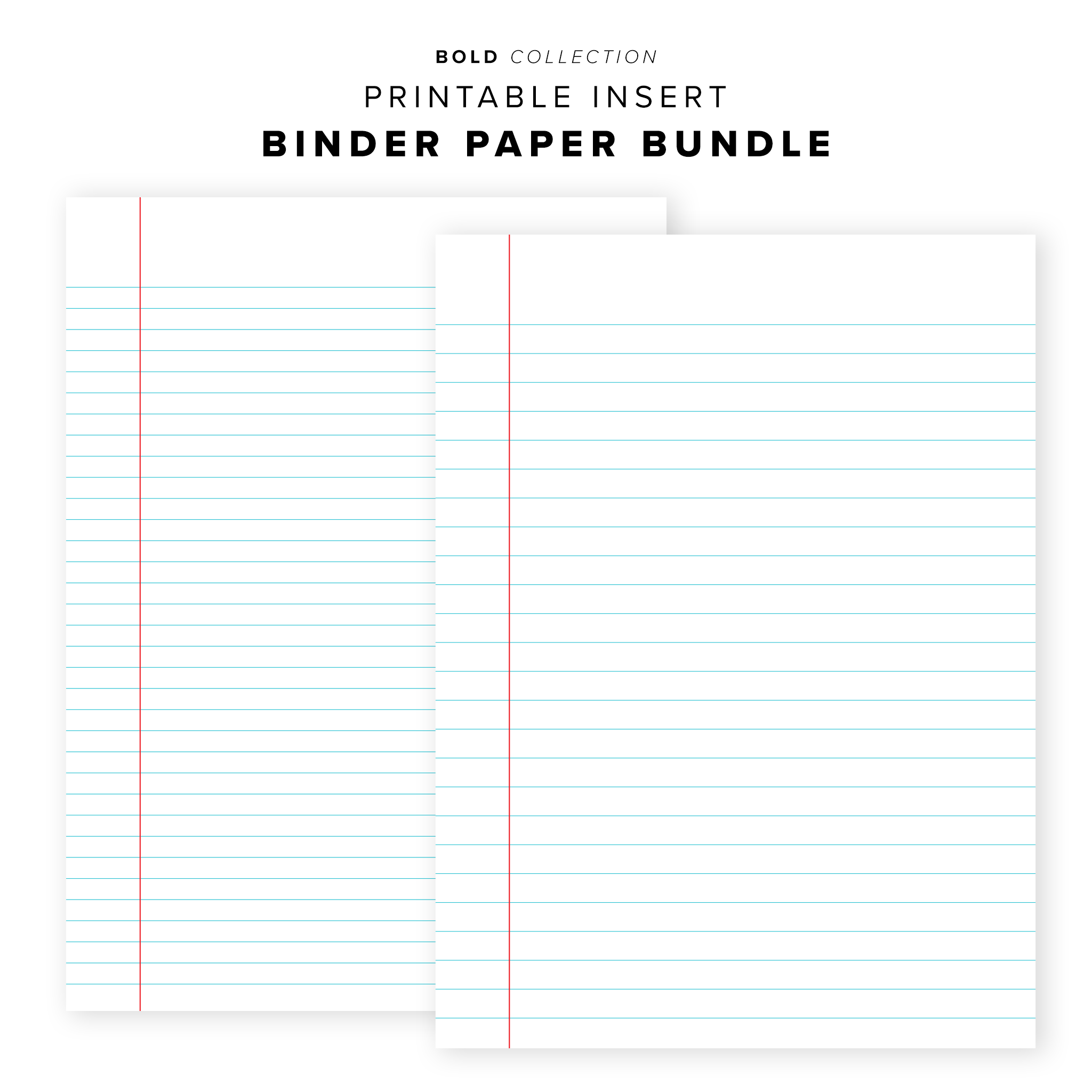 PR304 - Binder Paper Bundle - Printable Insert