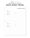 PR191 - Book Buddy Reads - Printable Insert