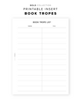 PR291 - Book Tropes - Printable Insert