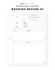 PR303 - Bookish Review V1 - Printable Insert