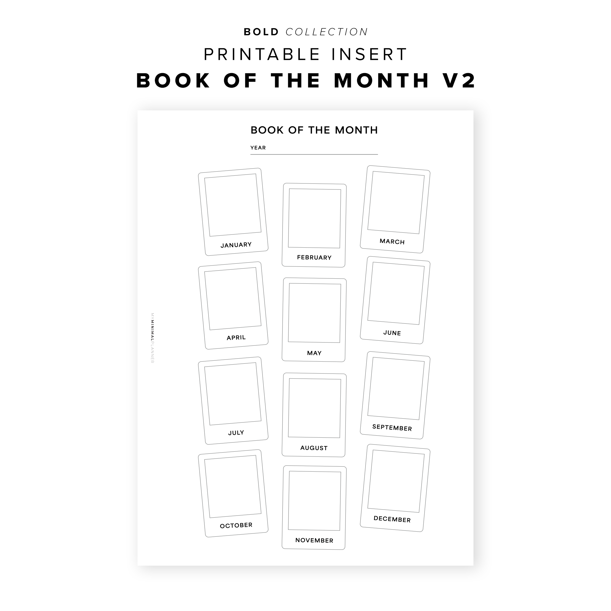 PR301 - Book of the Month V2 - Printable Insert