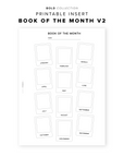 PR301 - Book of the Month V2 - Printable Insert